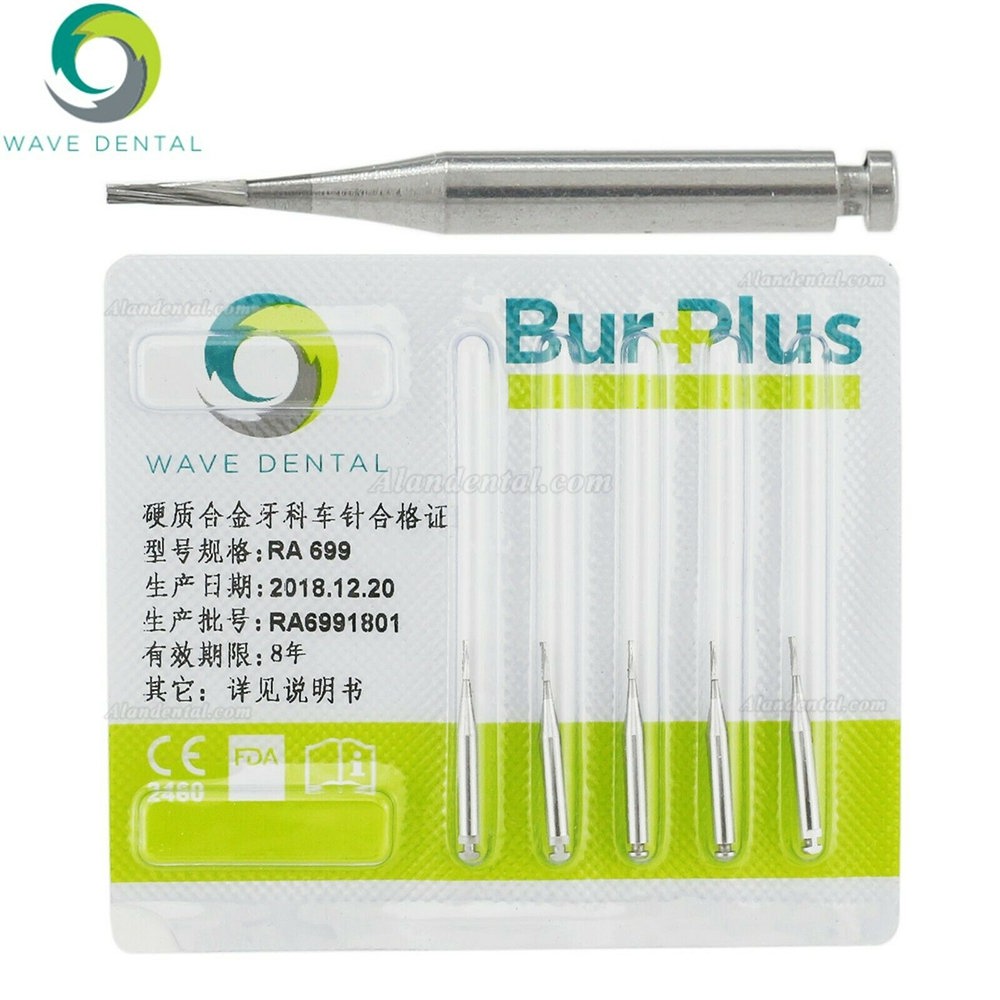 10Pcs RA 699 Burs Dental Latch-type Taper Fissure Carbide Bur